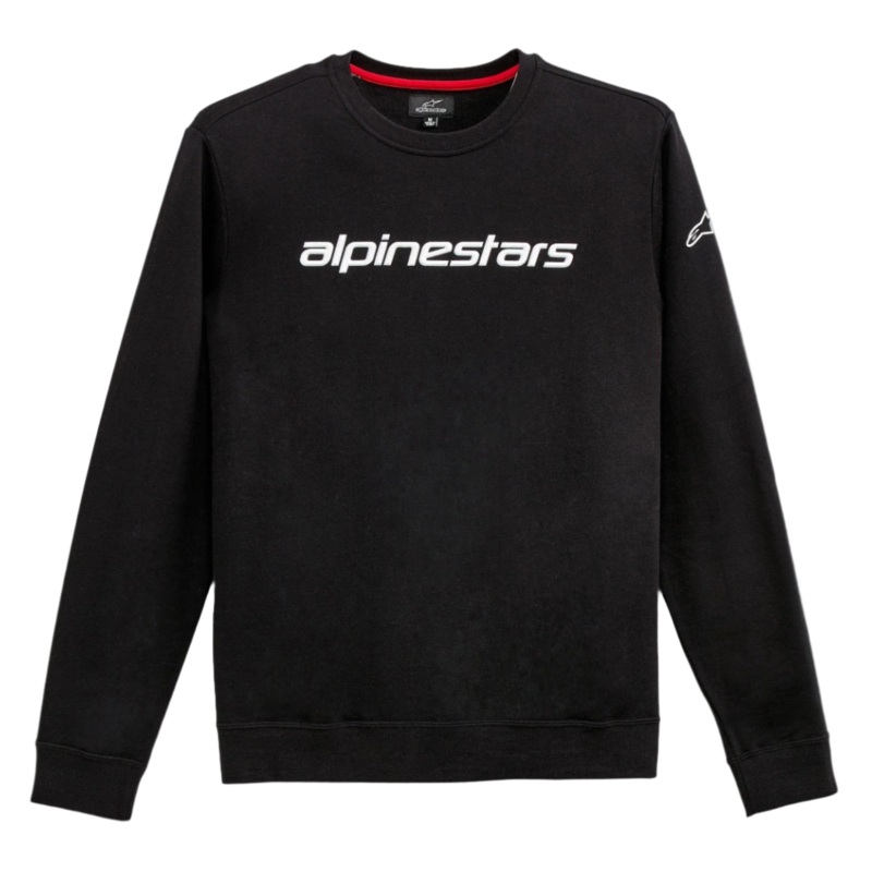 Linear Crew Fleece S Black White