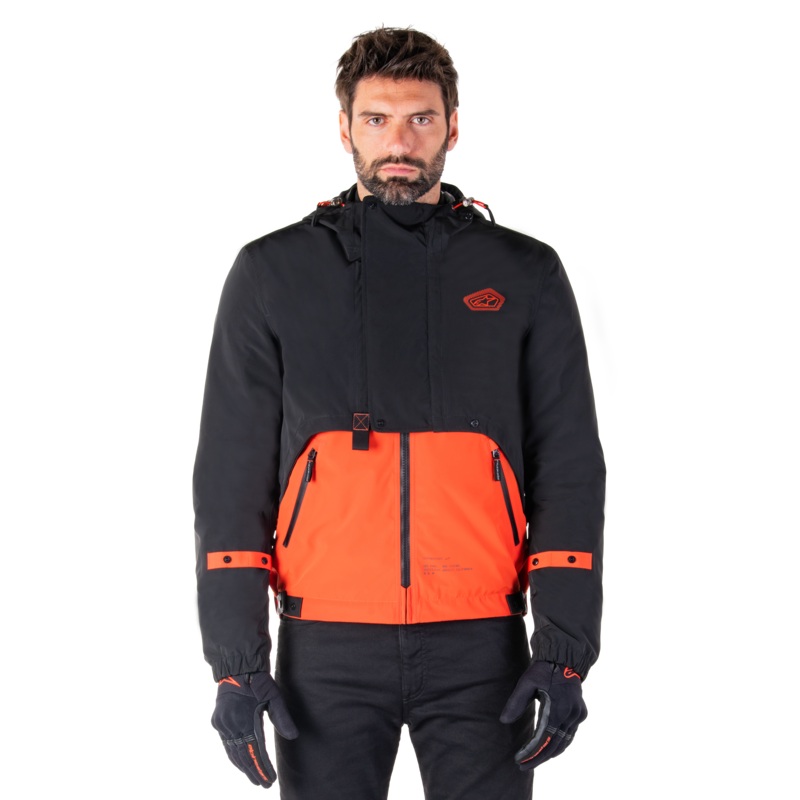Parka Impermable Mootant S Orange pice noire