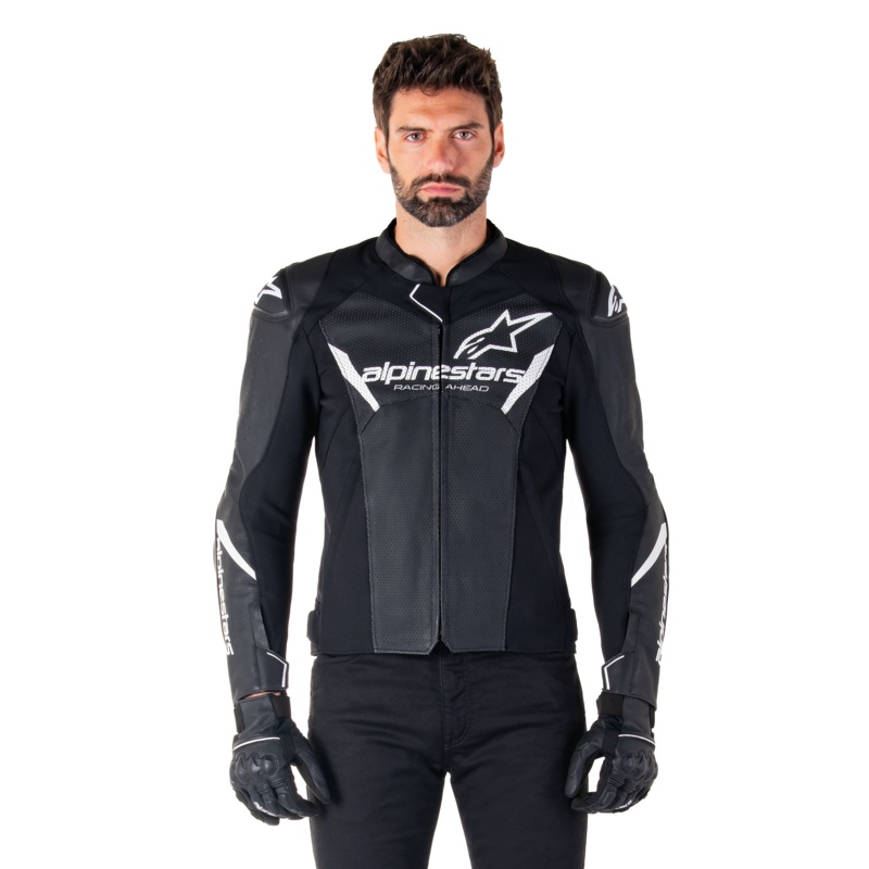 Veste En Cuir Faster V3 Airflow 46 Noir Blanc