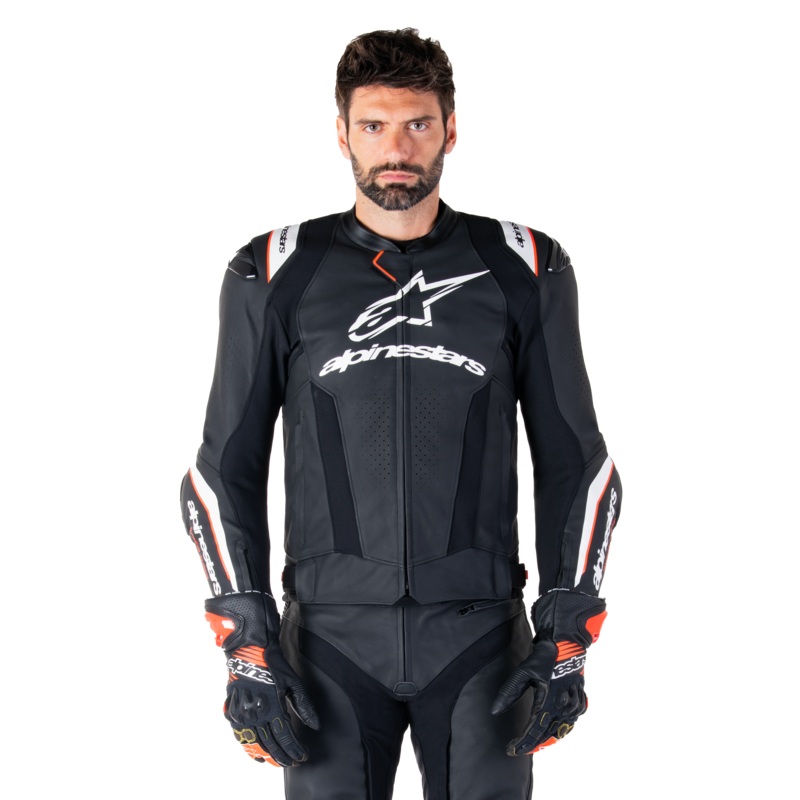 Veste En Cuir Missile V3 Ignition 44 Noir Blanc