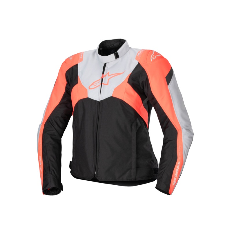 Veste Impermable Stella T-Jaws V4 XS Noir Glace Gris Fluo Corail