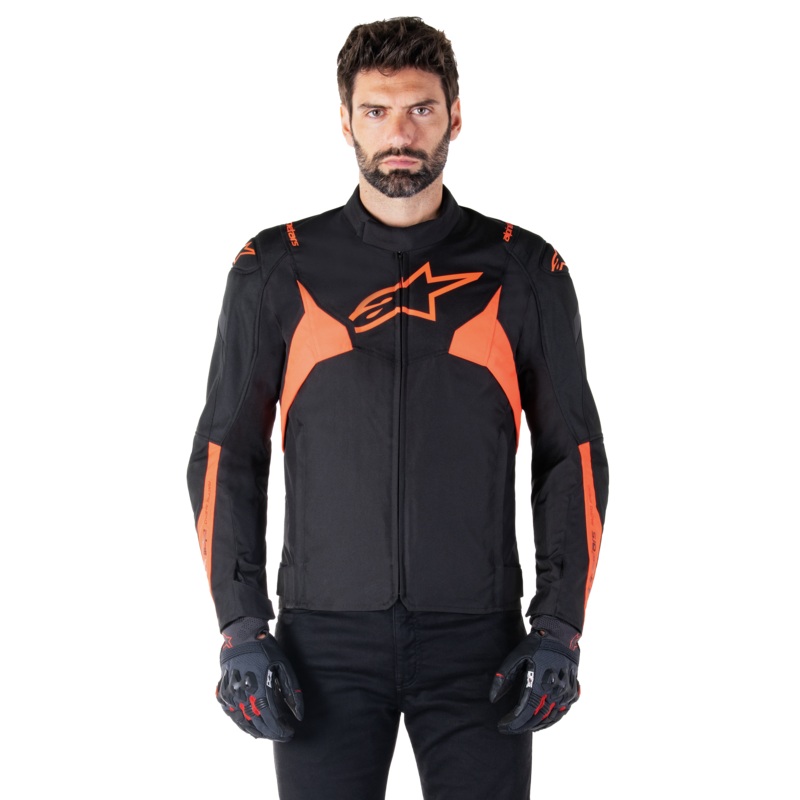 Veste Impermable T-Jaws V4 S Noir Rouge Fluo