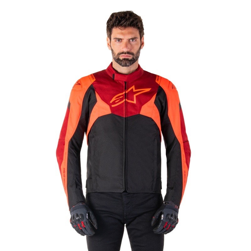 Veste Impermable T-Jaws V4 S Noir Rouge Fluo Rouge fonc