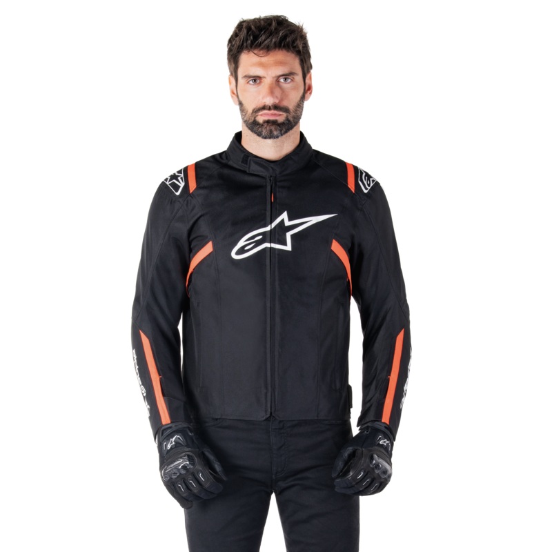 Veste Impermable T-SPS V2 S Noir Blanc Rouge Fluo