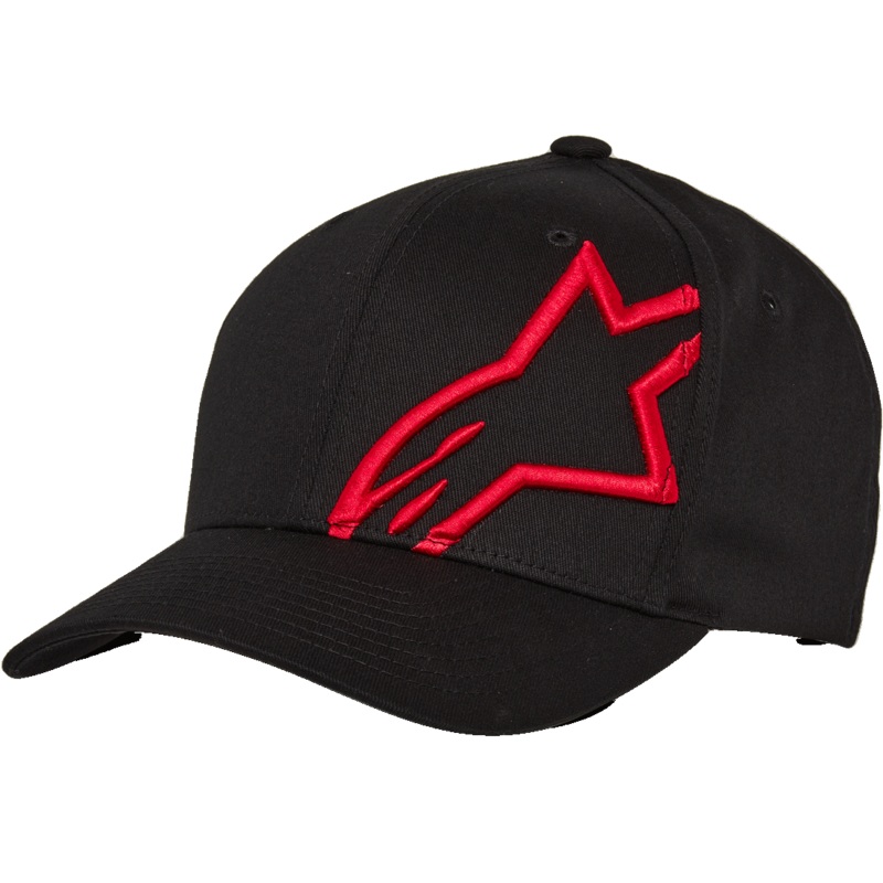 Casquette Corp Shift 2 Bordure Courbe S/M Noir Rouge