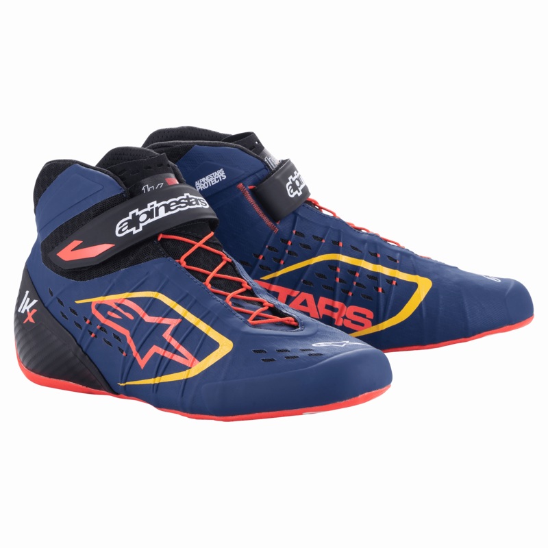 Chaussures Tech-1 KX V2 Jeunes 2.5 Bleu outremer Rouge Fl Jaune
