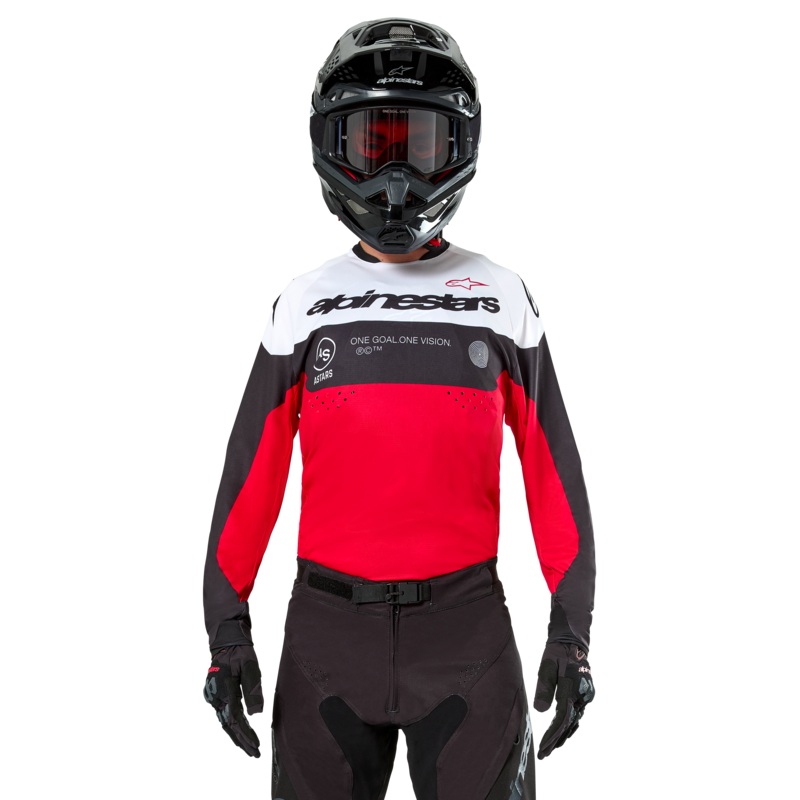 Maillot Pro-Dura S Noir Rouge vif Blanc