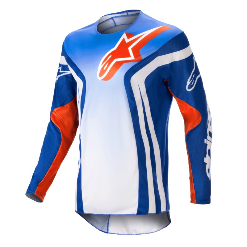 Maillot Racer Semi 2023 S Bleu Chaud Orange