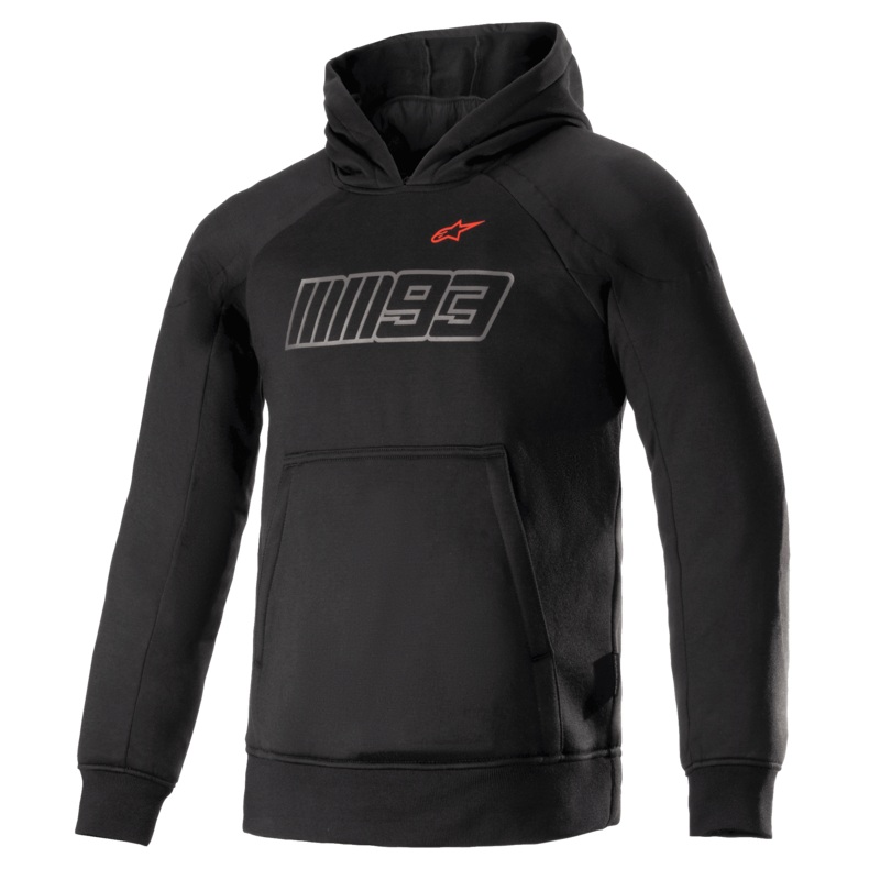Sweat  Capuche MM93 Thunder S Noir Rouge vif