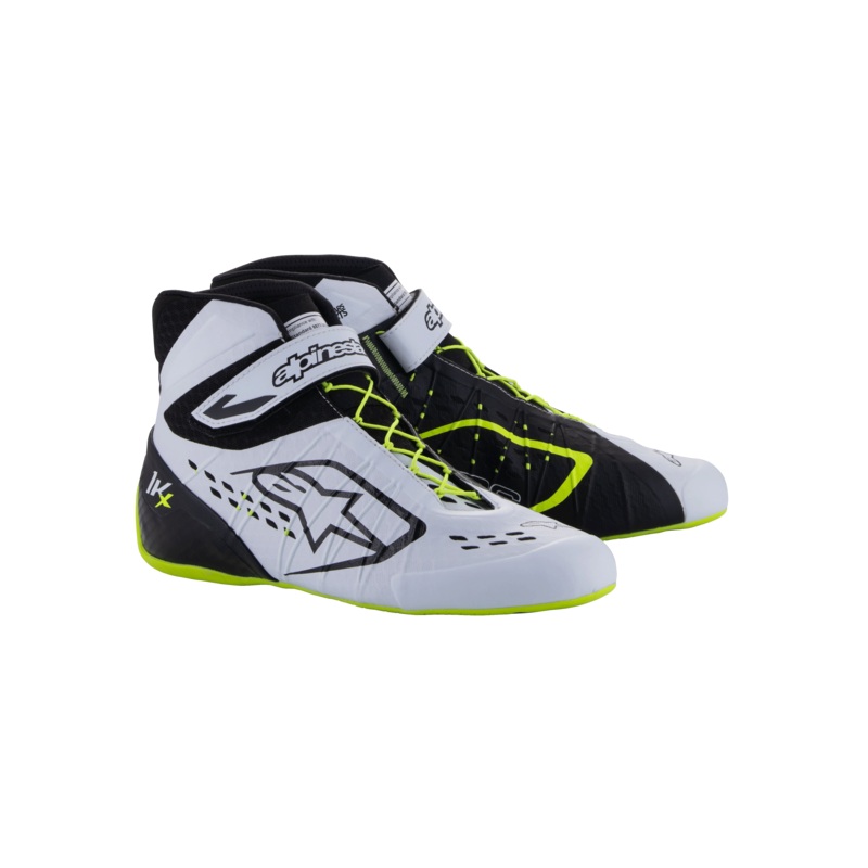 Tech-1 KX V3 Chaussures – FIA 5 Noir Blanc Jaune Fluo