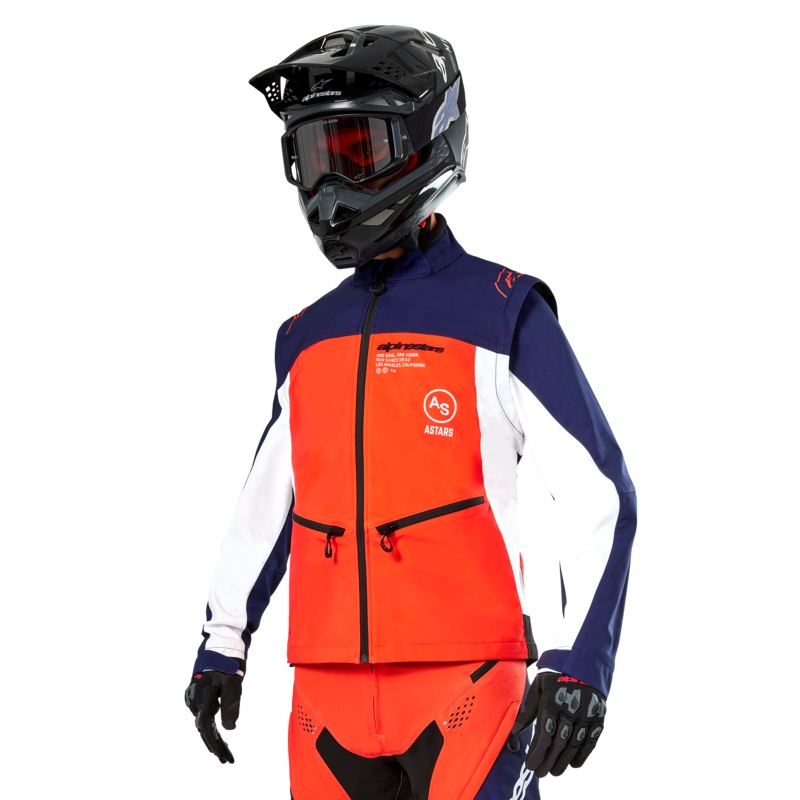 Veste Softshell Lite-Dura S Marine Orange chaude Blanc