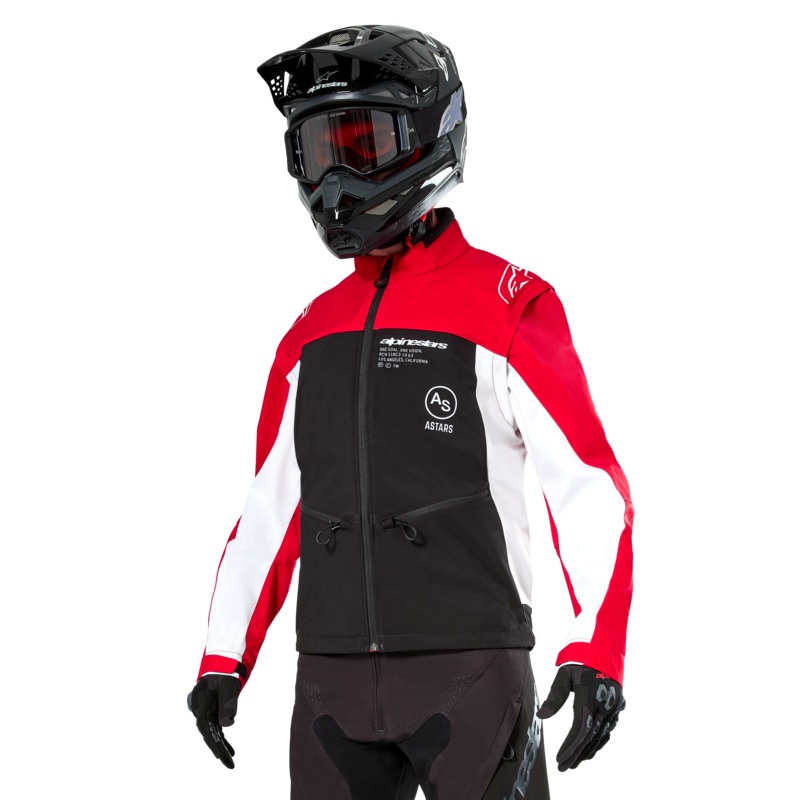 Veste Softshell Lite-Dura S Noir Rouge vif Blanc