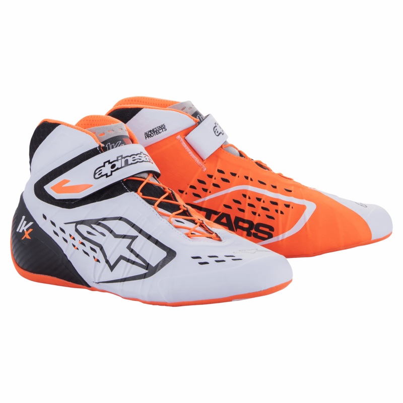 Chaussures Tech-1 KX V2 Jeunes 2.5 Blanc Orange Fluo Noir