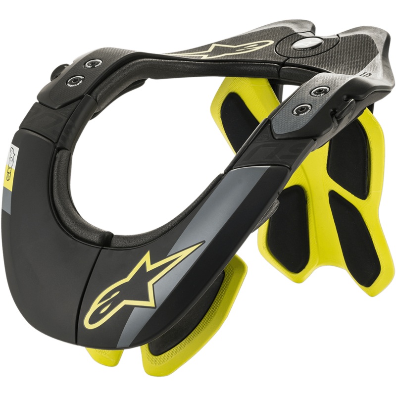 Collier De Support De Cou Bns Tech 2 XS/M Noir Jaune Fluo