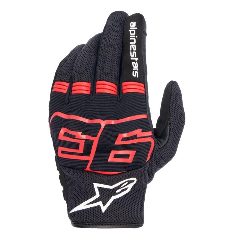 Gants MM93 Losail V2 S Noir Rouge Fluo
