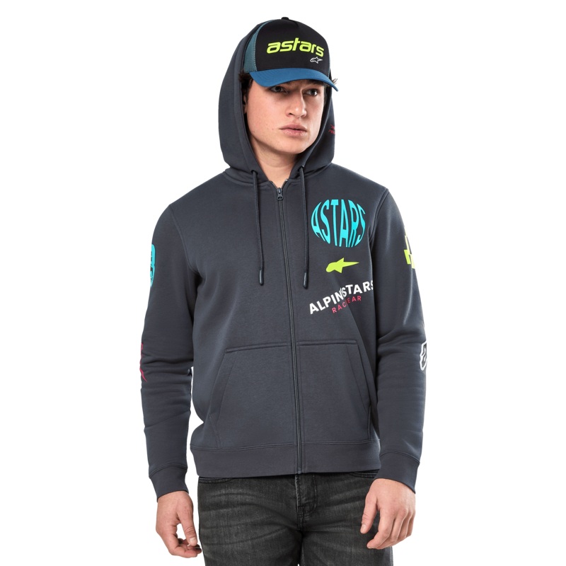 Sweat  Capuche Variegate S Gunmetal