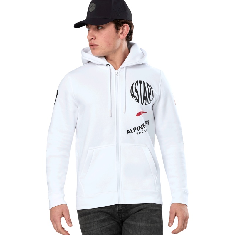Sweat  Capuche Variegate S White