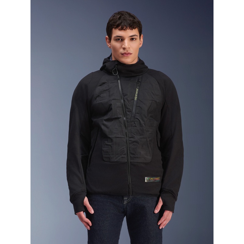 Veste Hybride  Capuche MO.ST.EQ S Noir