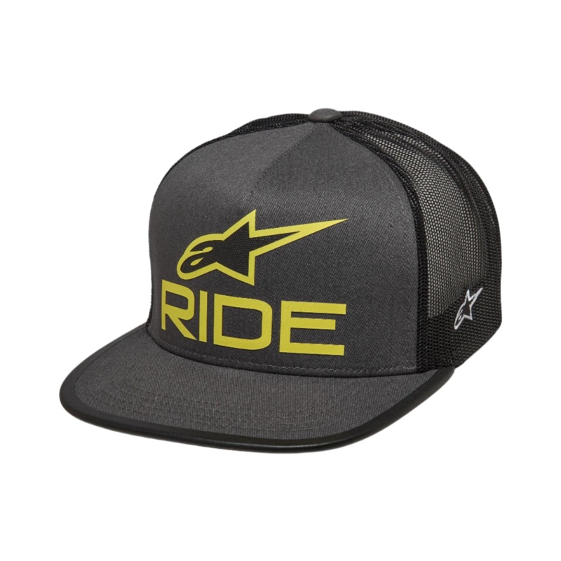 Casquette Trucker Ride 4.0 One Size Fusain Noir Citron vert
