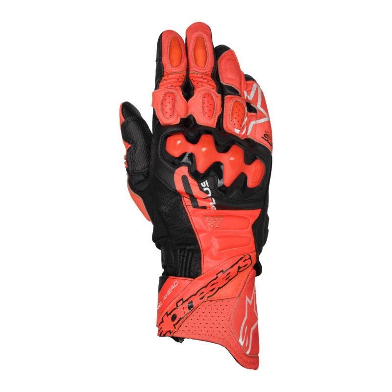 Gants En Cuir GP Plus R V3  S Bright Red/Red Fluo/Black