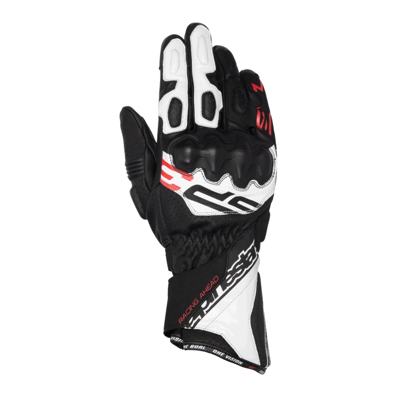 Gants SP-3  S Black White Red Fluo