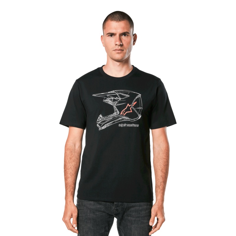 Tee-Shirt Mx Casque CSF XS Black