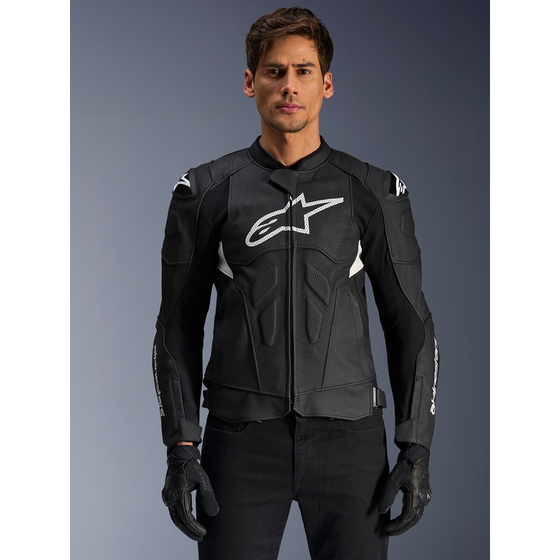 Veste Dusk Airflow En Cuir 44 Black White
