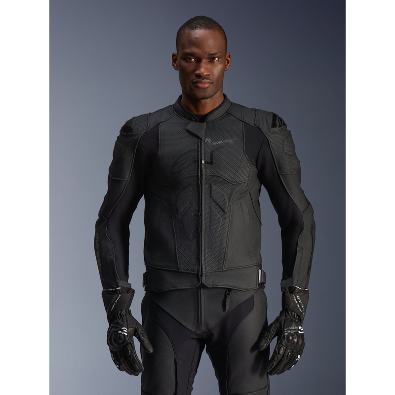 Veste en Cuir Dusk Airflow 44 Black Black