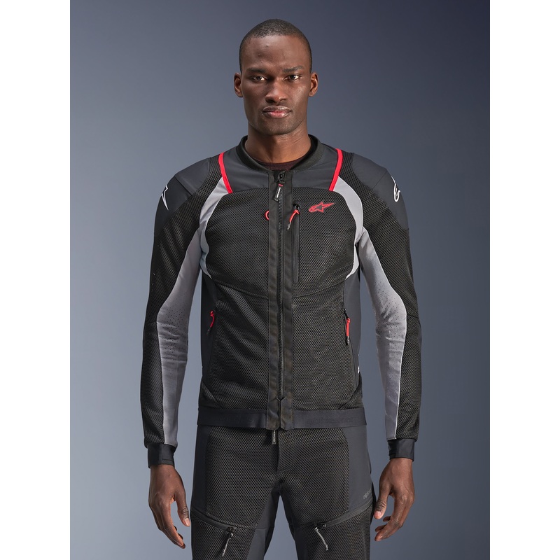 Veste Troop-Air Pro S Black Ash Gray Bright Red