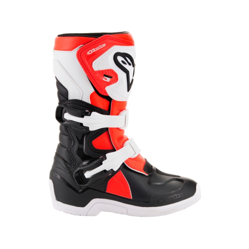 Bottes Tech 3S Pour Enfants 10 Black White Red Fluo
