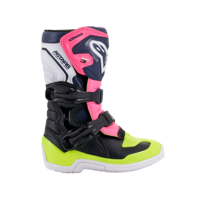 Bottes Tech 3S Pour Enfants 10 Noir Bleu fonc Rose Fluo