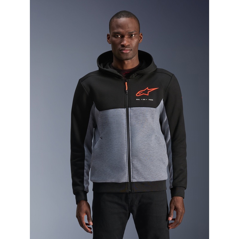 Sweat  Capuche Chrome V2 Sport S Black Gray Heather Red Fluo