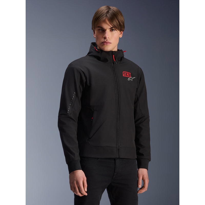 Sweat  Capuche MM93 Radium Tech S Black Bright Red