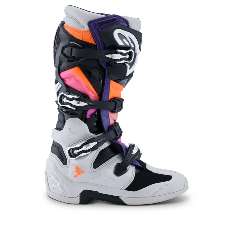Bottes Tech 7 5 Black Lght Gry Orng Fl Magenta