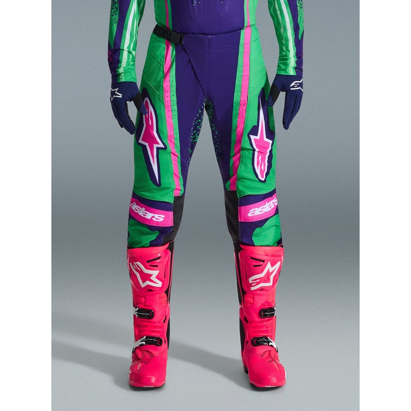 Pantalons Techstar Nomur 2026 28 Deep Purple Green Pink Fluo