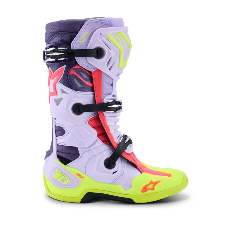 Bottes Tech 10 Supervented 7 Purple Yellow Fluo Diva Pink