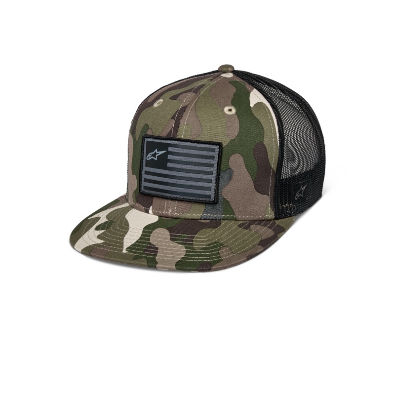 Casquette Trucker Flag Flat One Size Green Camo Blck