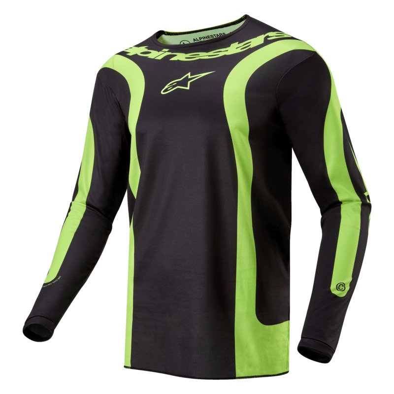 Maillot Fluid Lurv 2024  S Noir Jaune Fluo