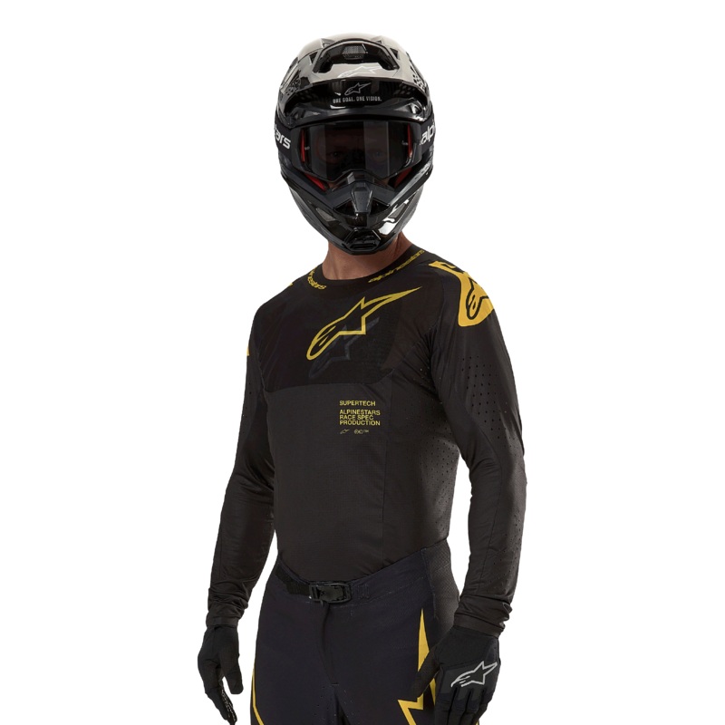 Maillot Supertech Ward 2024  S Black Yellow