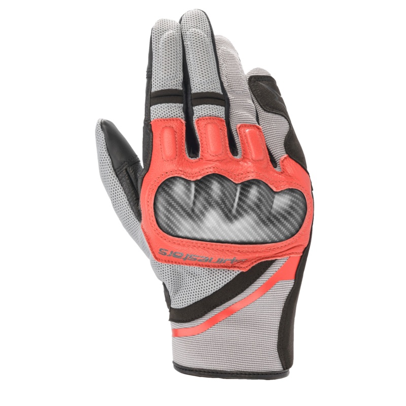 Gants Chrome S Ash Gray Black Bright Red