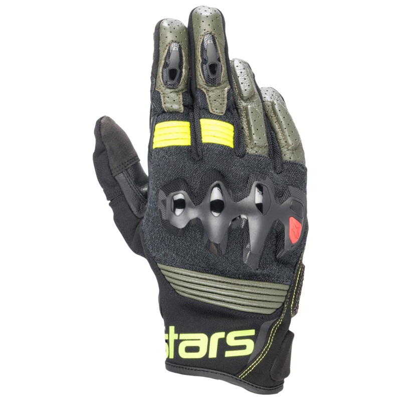 Gants En Cuir Halo S Fort Noir Jaune Fluo