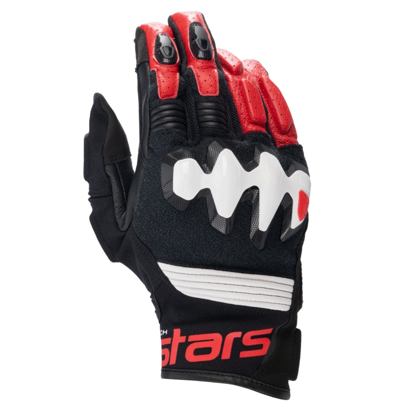 Gants En Cuir Halo S Noir Blanc Rouge vif