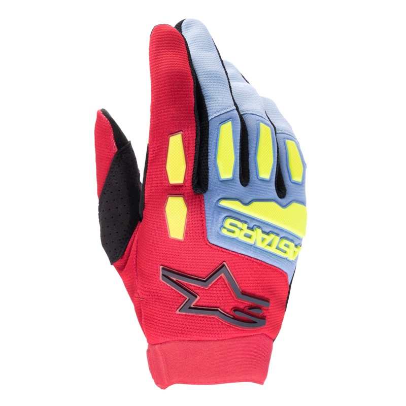 Gants Full Bore S Bleu clair Rouge Baies Noir