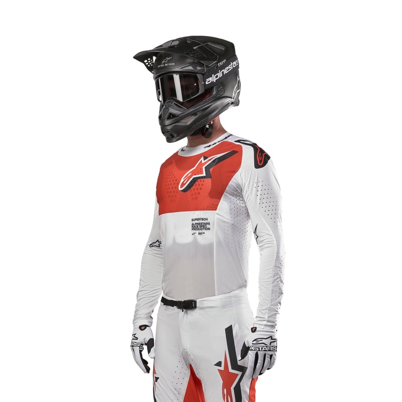 Maillot Supertech Ward 2024  S Blanc Chaud Orange