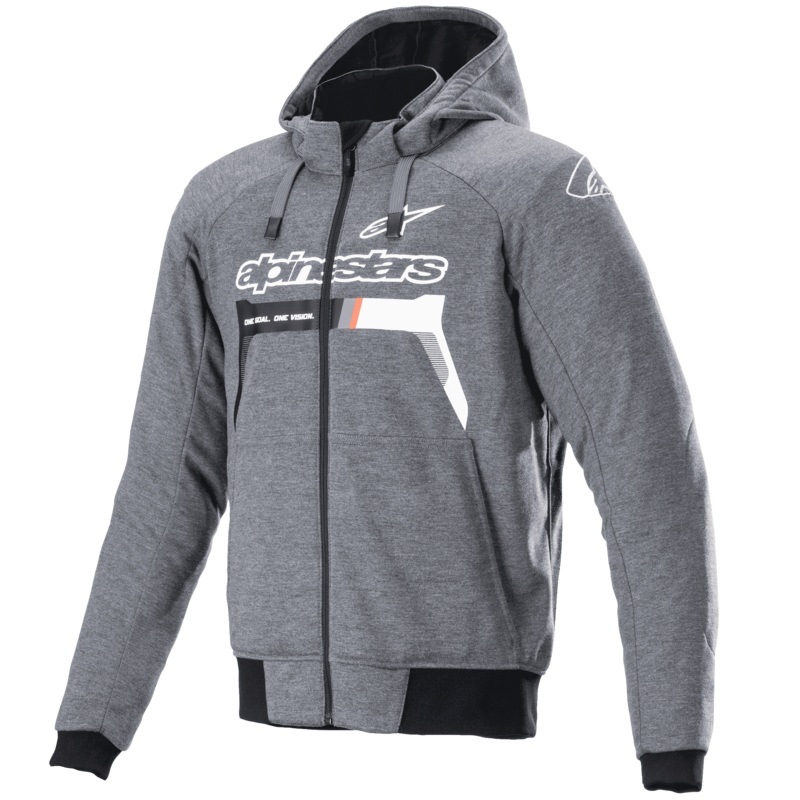 Sweat  Capuche Chrome Ignition S Mlange Gris fonc Blanc