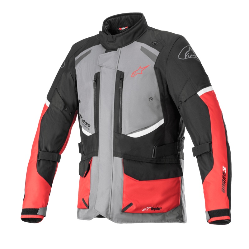 Veste Andes V3 Drystar S Gris fonc Noir Rouge vif