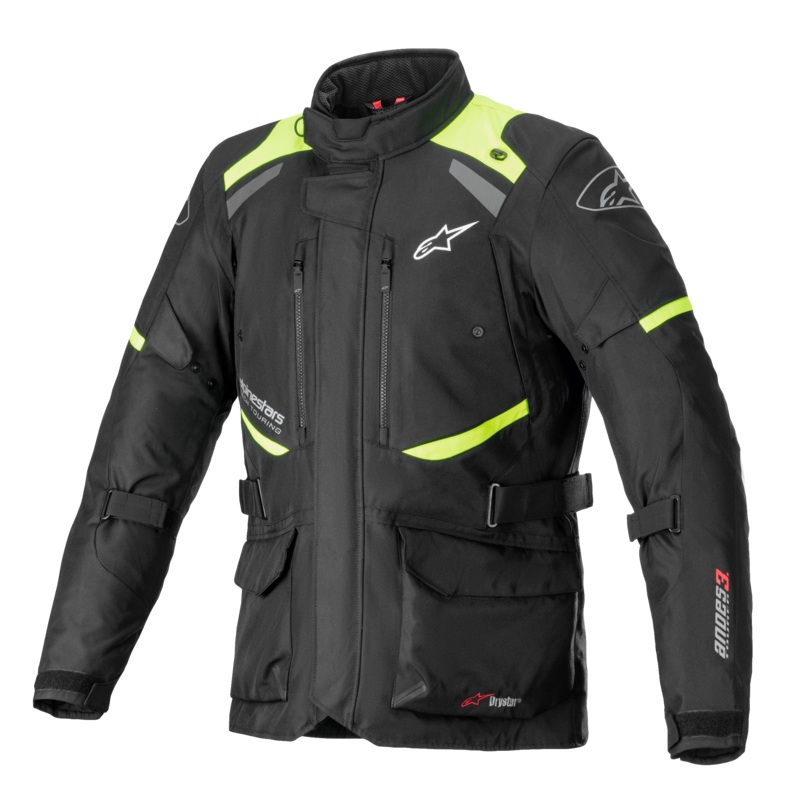 Veste Andes V3 Drystar S Noir Jaune Fluo