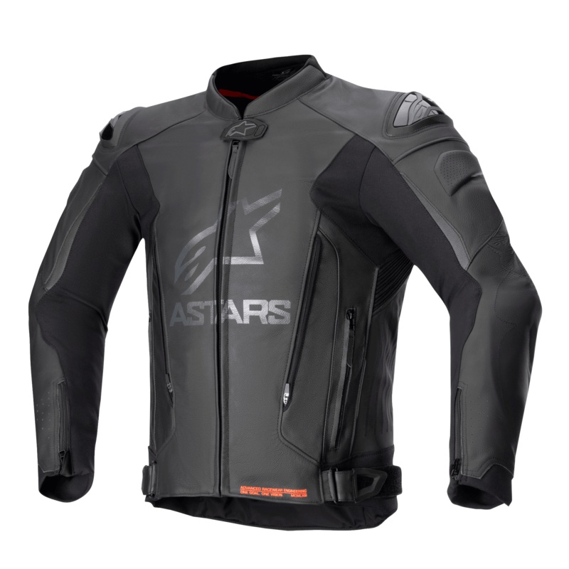 Veste En Cuir GP Plus V4 48 Noir Noir