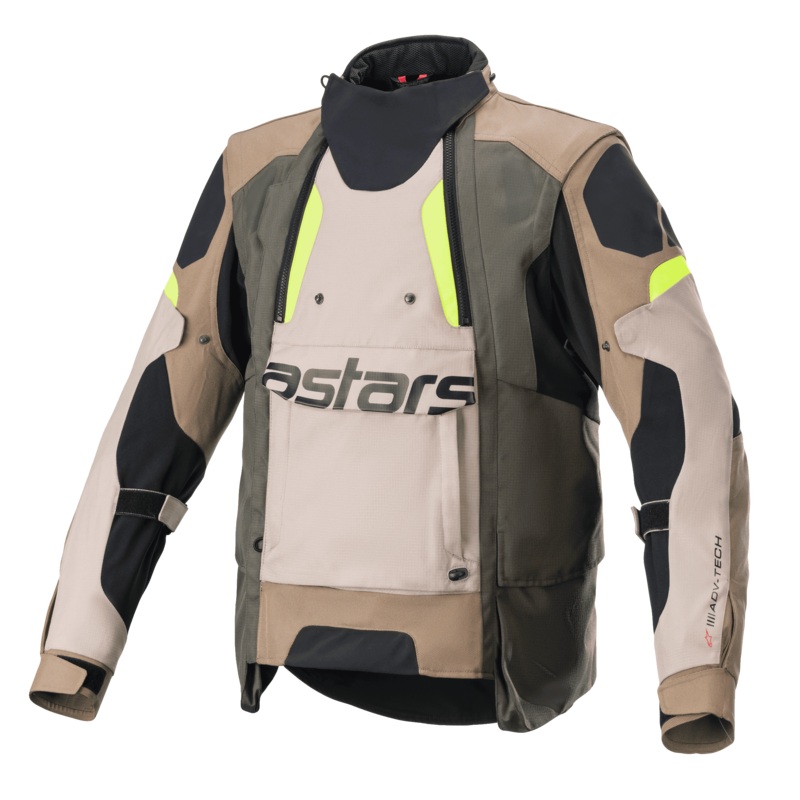 Veste Halo Drystar S Kaki fonc Sable Jaune Fluo