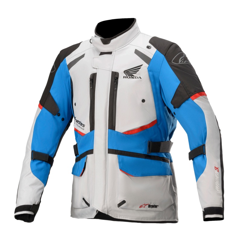 Veste Honda Andes V3 Drystar S Gris glac Bleu Rouge vif